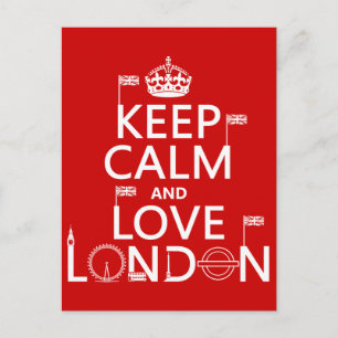 Håll lugn och älska London Vykort