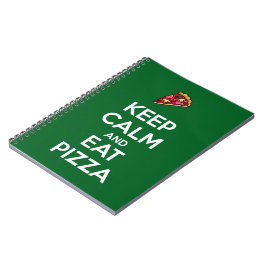 Håll lugn och ät pizza 2 anteckningsbok