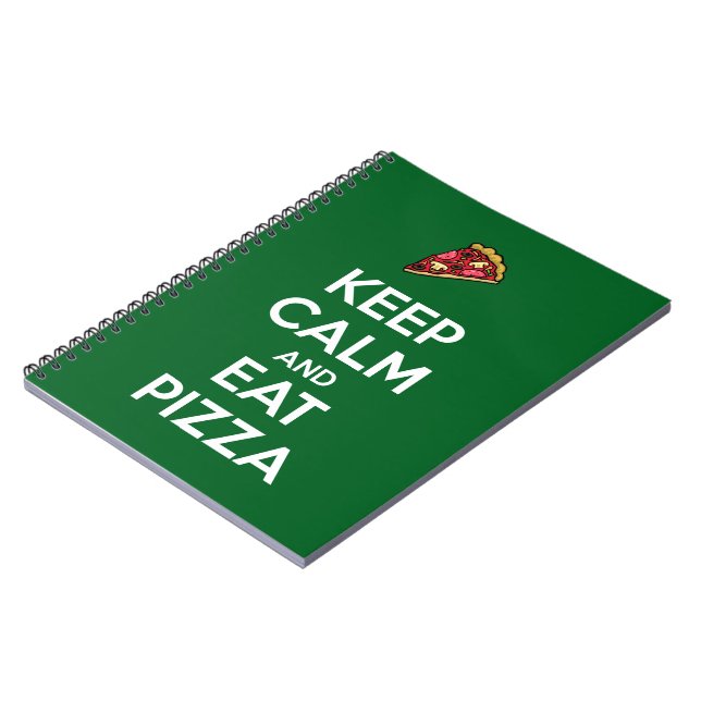 Håll lugn och ät pizza 2 anteckningsbok (Vänstra Sidan)
