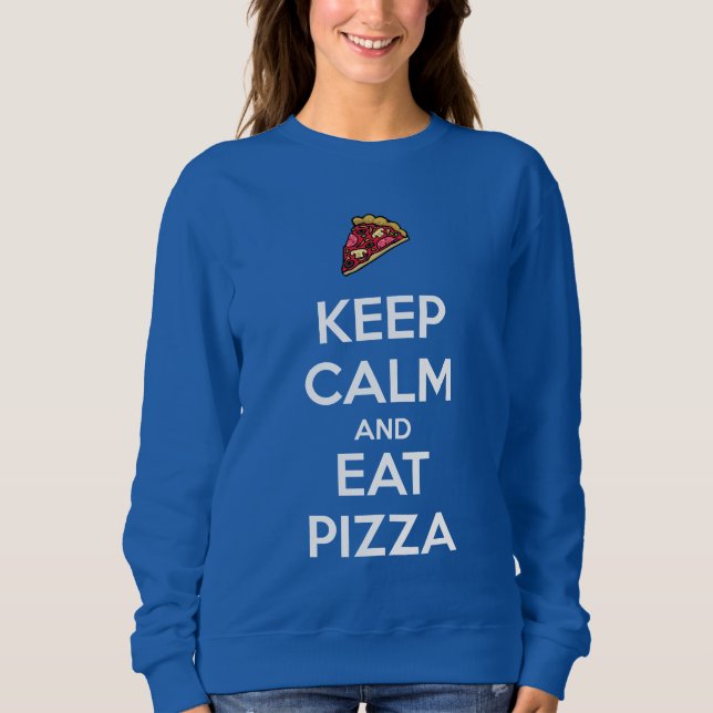 Håll lugn och ät pizza 2 t shirt (Framsida)