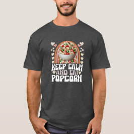 håll lugn och ät popcorn t shirt