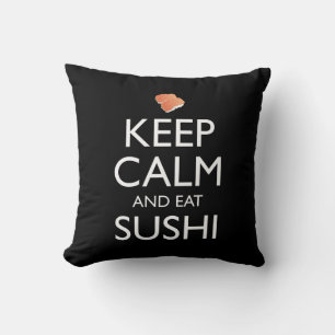 Håll lugn och ät sushi kudde