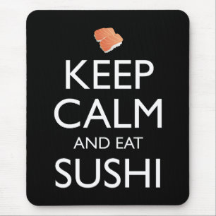 Håll lugn och ät sushi musmatta