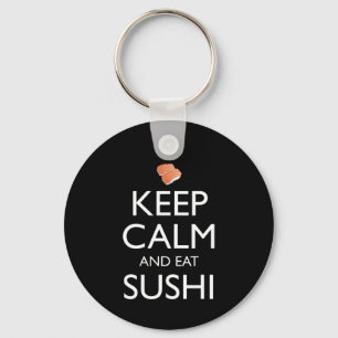 Håll lugn och ät sushi nyckelring