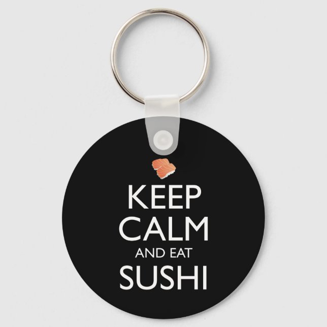 Håll lugn och ät sushi nyckelring (Framsida)