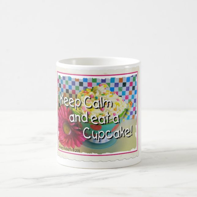 Håll lugn och äta en muffinkaffemugg kaffemugg (Center)