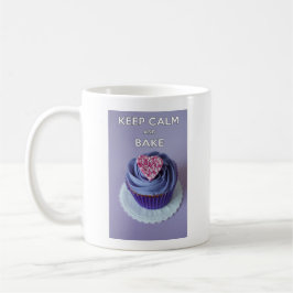 Håll lugn och baka cupcakes kaffemugg