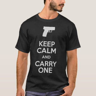 Håll lugn och bär en SubCompact för skjutvapen XD T-shirt