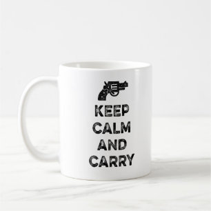 Håll lugn och bär kaffemugg