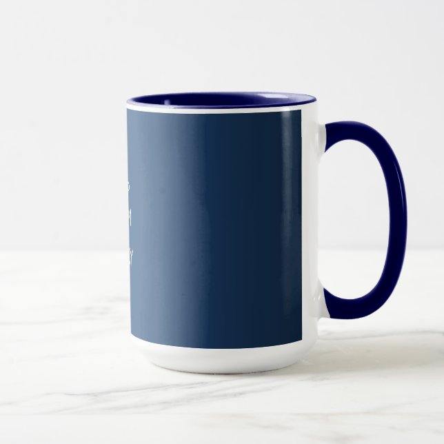 Håll lugn och bär på (blått) mugg (Höger)