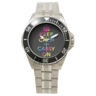 håll lugn och bär på - CMYK Armbandsur