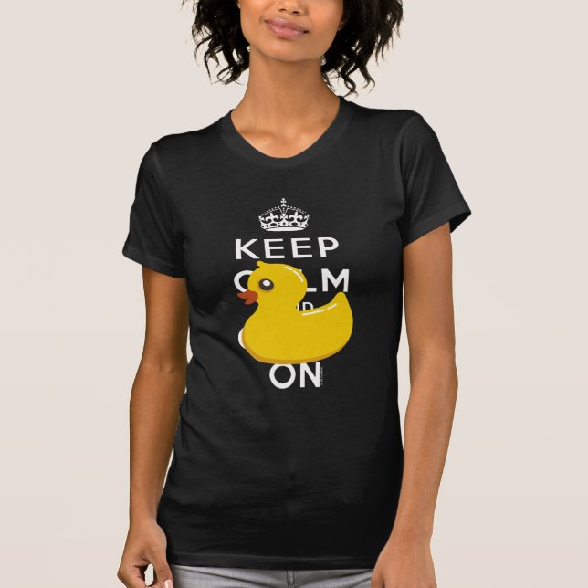 Håll lugn och bär på den Rubber Ducky T-shirt (Framsida)