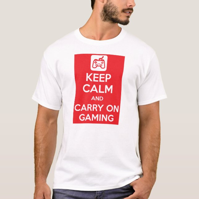 Håll lugn och bär på dobbel tee shirt (Framsida)