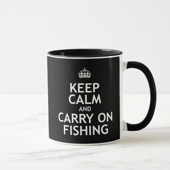 Håll lugn och bär på fiske mugg (Höger)