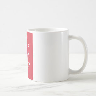 Håll lugn och bär på kaffemugg
