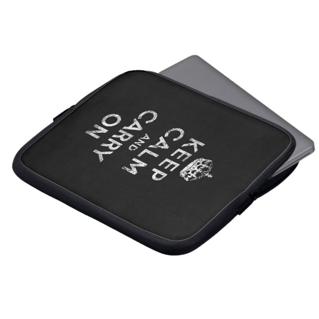 Håll lugn och bär på laptop fodral (Framsida topp)