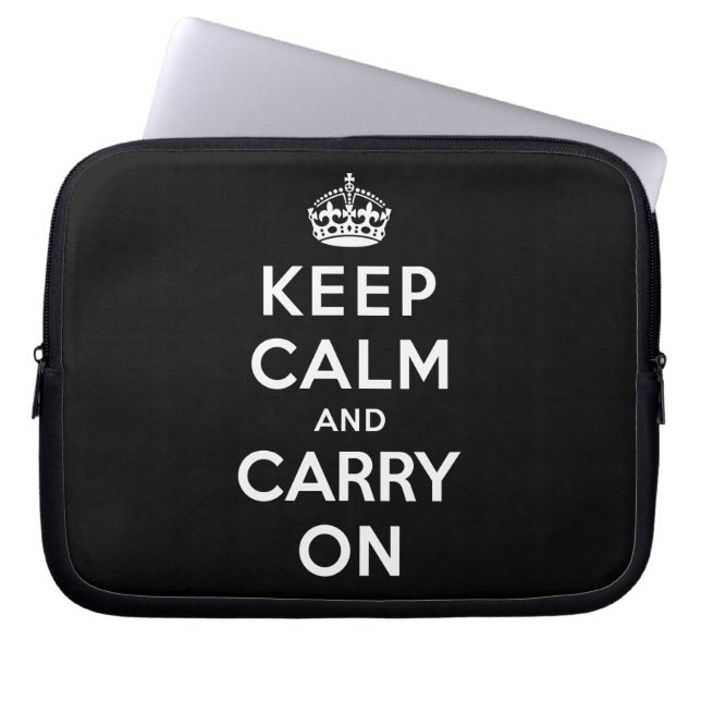 Håll lugn och bär på laptop sleeve (Framsidan)