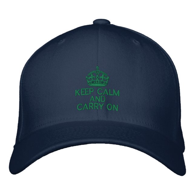 Håll lugn och bär på mode broderad keps (Framsida)