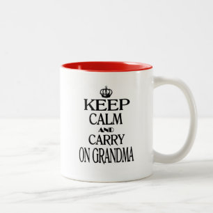Håll lugn och bär på mormor Två-Tonad mugg