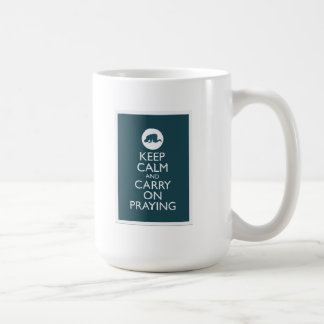 "Håll lugn och bär på Praying Kaffemugg