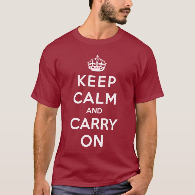 Håll lugn och bär på t-shirt (Framsida)