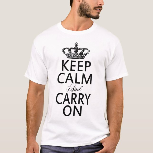 Håll lugn och bär på tee shirt (Framsida)