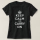 Håll lugn och bär på tee shirt (Design framsida)