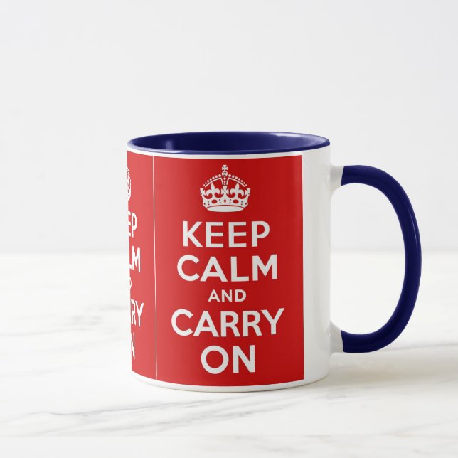 Håll lugn och bär på ~-vintagevärldskrig 2 mugg (Höger)