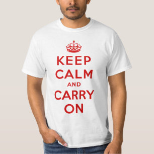 Håll lugn och bär värderar på T-tröja T Shirt