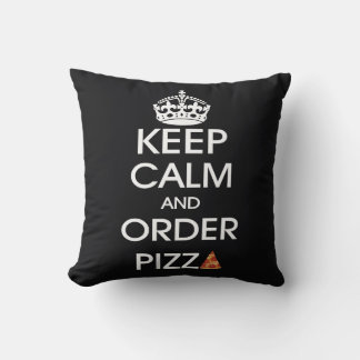 Håll lugn och beställ pizza kudde