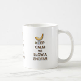 Håll lugn och blåsa en Shofarmugg Kaffemugg