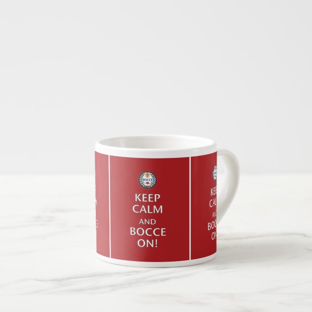 "Håll lugn och Bocce på" espressokoppen Espressomugg (Framsida höger)