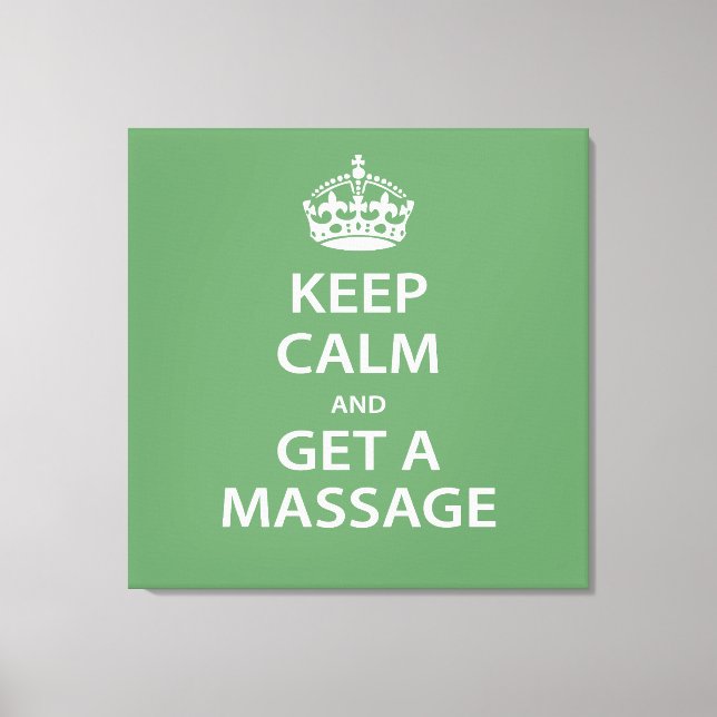 Håll lugn och boka en massage canvastryck (Framsida)