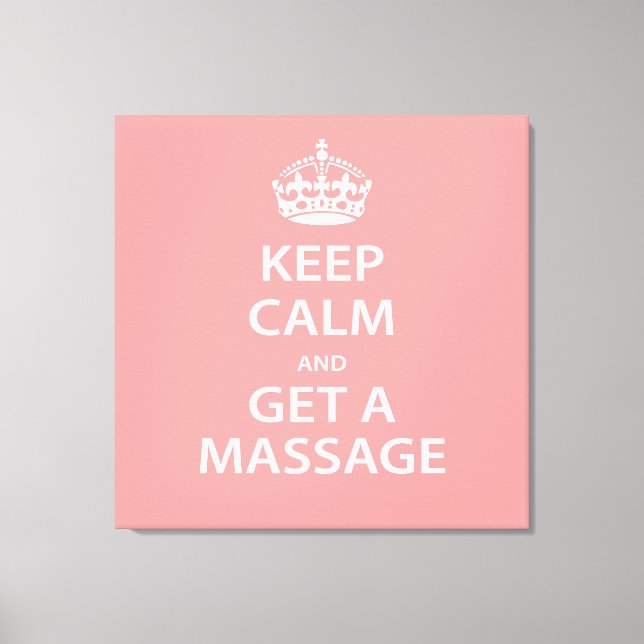 Håll lugn och boka en massage canvastryck (Framsida)