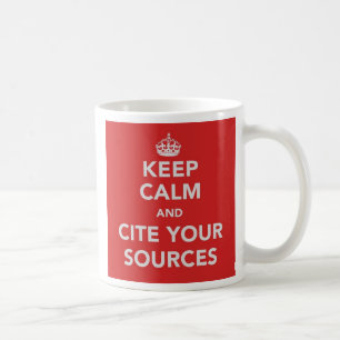 Håll lugn och citera din källmugg kaffemugg