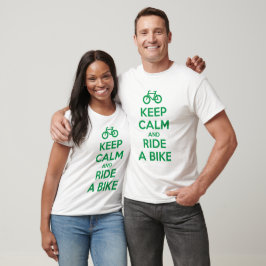 Håll lugn och cykla t shirt