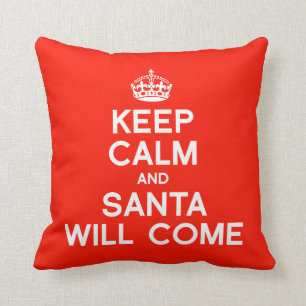 HÅLL LUGN OCH DEN SANTA SKA KOMEN - .PNG KUDDE