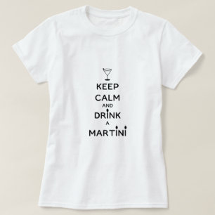 Håll lugn och drick en Martini Sängvätningsparty T Shirt