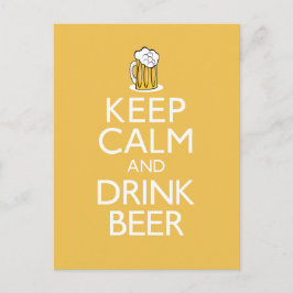 Håll lugn och drick öl vykort