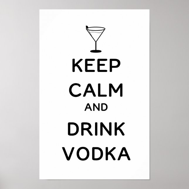 Håll lugn och drick vodka poster (Framsidan)