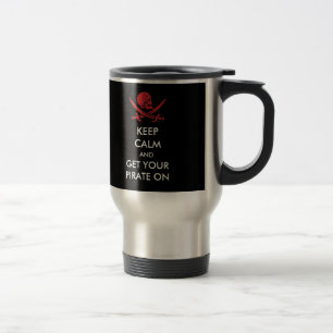 Håll lugn och få din pirat på travel mug resemugg