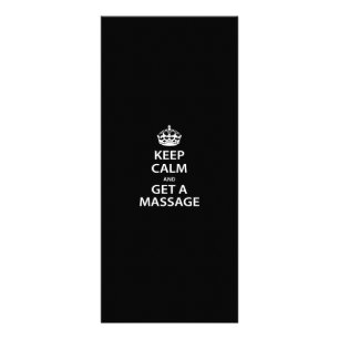 Håll lugn och få en massage reklamkort
