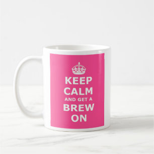 Håll lugn och få på en brygd kaffemugg