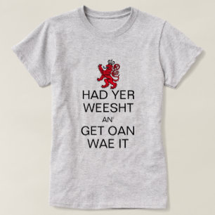 Håll lugn och få på med den skotskt lejont & t-shirt