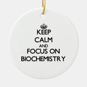 Håll lugn och fokusera på Biochemistry Julgransprydnad Keramik