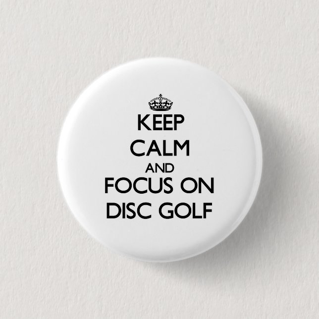 Håll lugn och fokusera på diskettGolf Knapp (Framsida)
