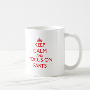 Håll lugn och fokusera på fisar kaffemugg