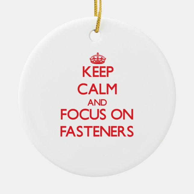 Håll lugn och fokusera på hållare julgransprydnad keramik (Framsidan)