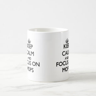 Håll lugn och fokusera på Mops Kaffemugg