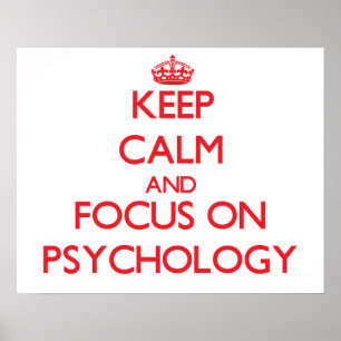 Håll lugn och fokusera på psykologi poster